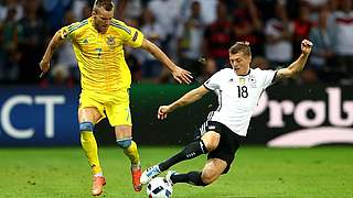 293 Ballkontakte, 127 Pässe: Toni Kroos' Werte gegen die Ukraine © 2016 Getty Images