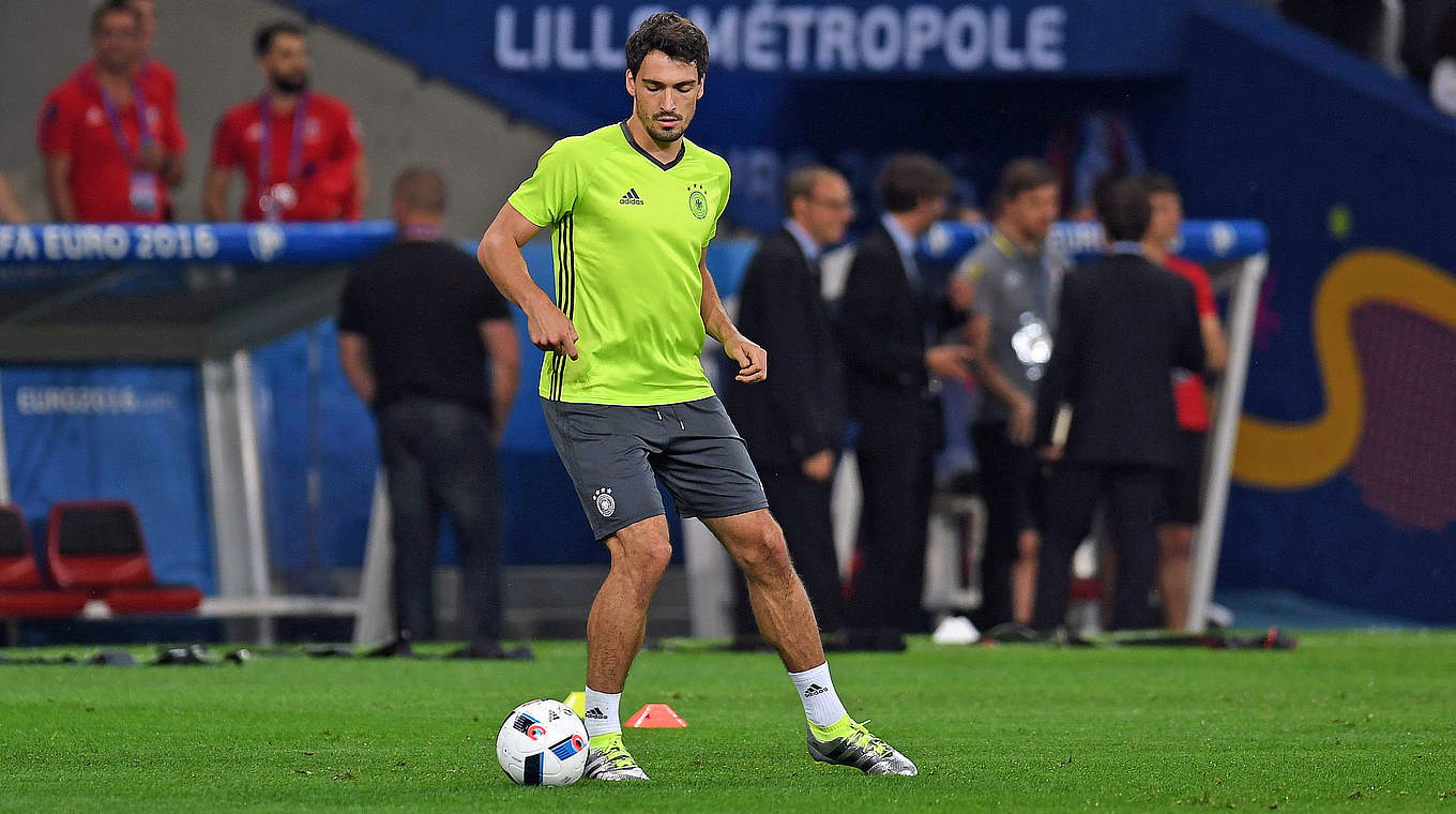 Erstmals bei der EURO 2016 im Einsatz: Innenverteidiger Mats Hummels © PATRIK STOLLARZ/AFP/Getty Images