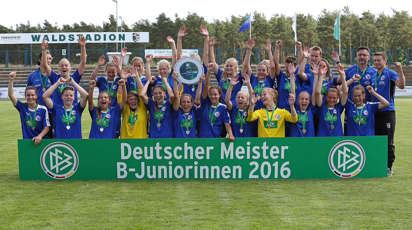 17 Endspiele, 13 Teilnahmen, elf Siege: die B-Juniorinnen des 1. FFC Turbine Potsdam © 2016 Getty Images