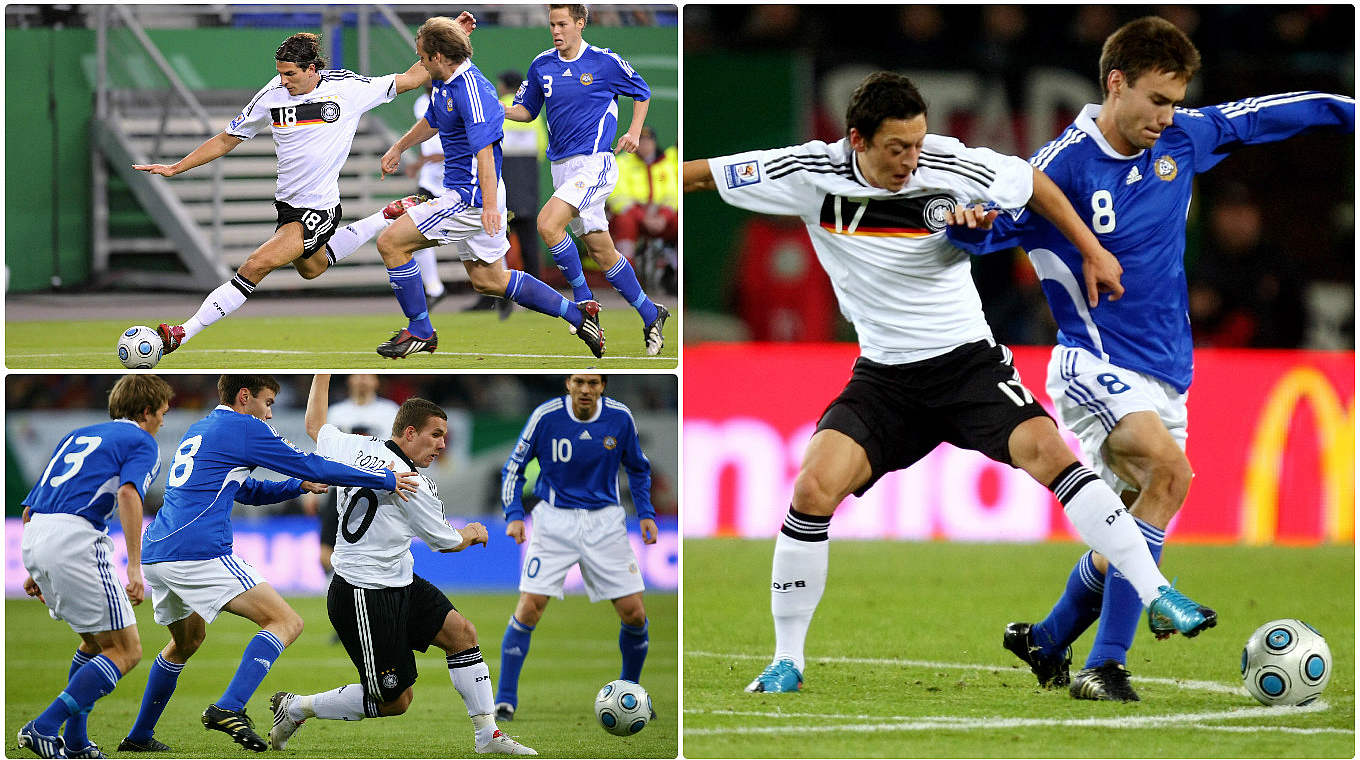 Finnland-erfahren: Mario Gomez, Lukas Podolski und Mesut Özil waren schon 2009 beim bisher letzten Aufeinandertreffen dabei © Getty Images/Imago