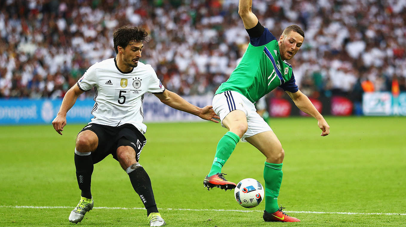 Zweikampfstärkste Spieler des DFB-Teams in der Gruppenphase: Mats Hummels © 2016 Getty Images