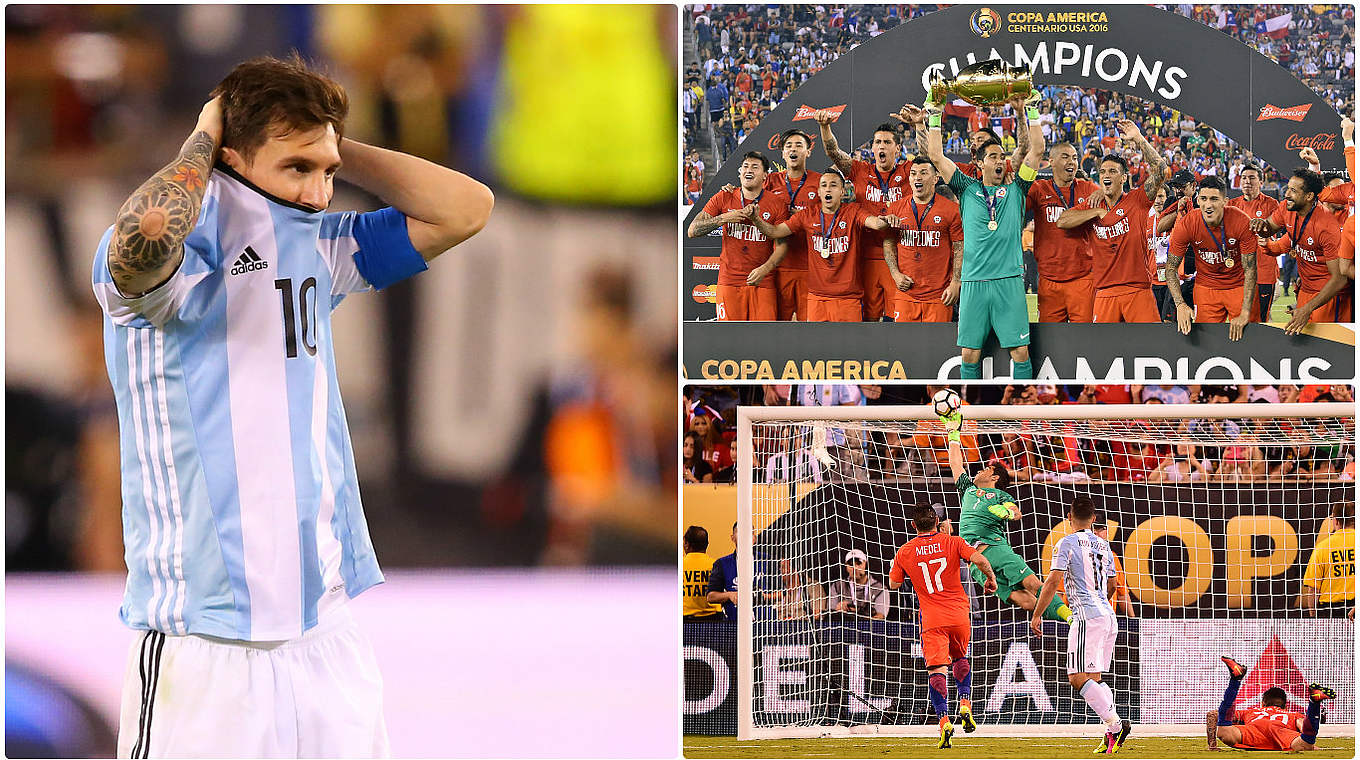 Copa America: Messi vergibt im Elfmeterschießen, Chile feiert die Titelverteidigung © Getty Images/AFP/DFB