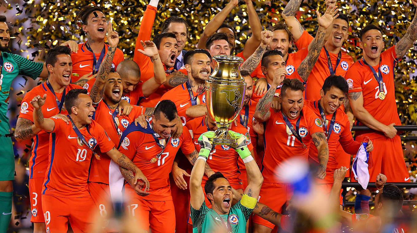 Feiert die Titelverteidigung: Chile gewinnt  die "Copa America Centenario" in den USA © 2016 Getty Images