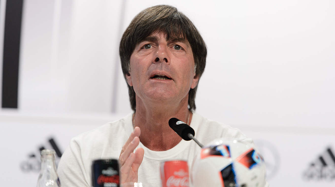 Head coach Joachim Löw: "It's a better Italy side than the one we saw at EURO 2012" © GES/Marvin Guengoer
