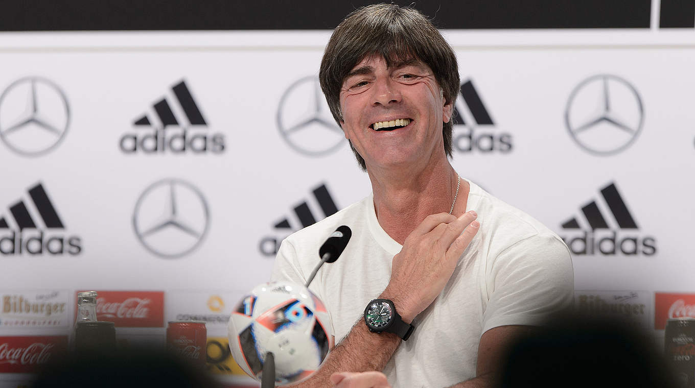 Löw: "I wouldn’t like to be without any of these players. I have faith in all of them." © GES/Marvin Guengoer