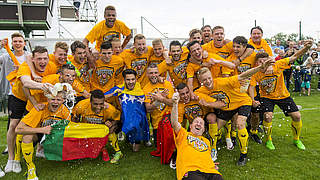 Freut sich auf die Rückkehr in die A-Junioren-Bundesliga: die U 19 von Dynamo Dresden © imago/Robert Michael