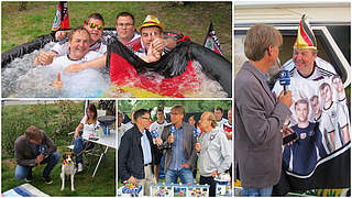 Fernsehtauglich: Die Fan Club-Mitglieder im Camping du Lac. © Fan Club