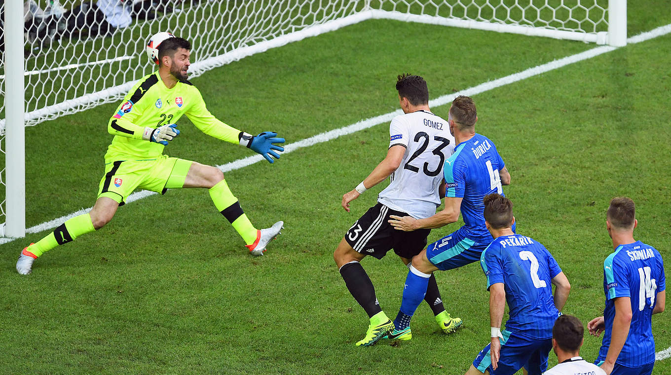 Deutscher Rekord eingestellt: Mario Gomez (Nr. 23) trifft zum fünften Mal bei einer EM © Getty Images