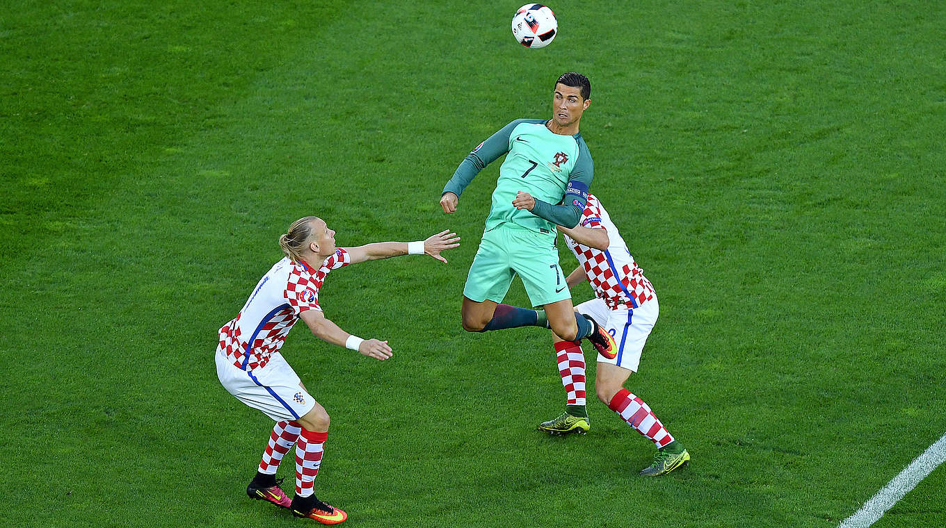 18. EM-Einsatz im Spiel gegen Kroatien: Portugals Star Cristiano Ronaldo (M.) © Getty Images
