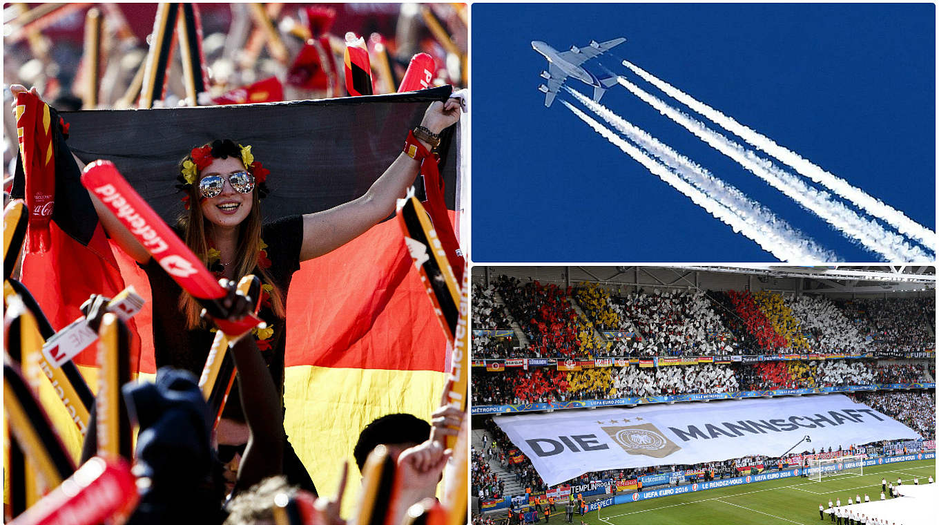 Für die Fans: Sonderflug nach Marseille zum EM-Halbfinale des deutschen Teams. © Getty Images/AFP/Imago