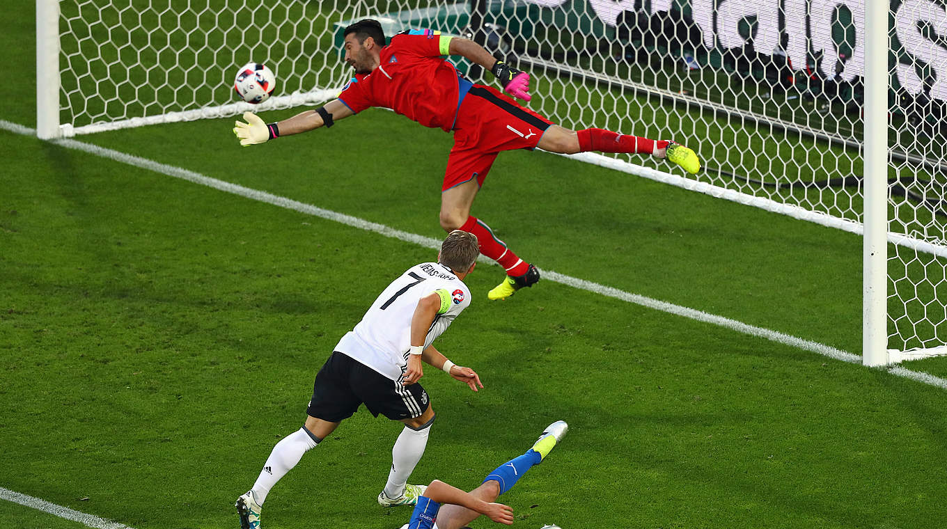 Schweinsteiger's goal doesn't count as the referee sees a foul © 2016 Getty Images