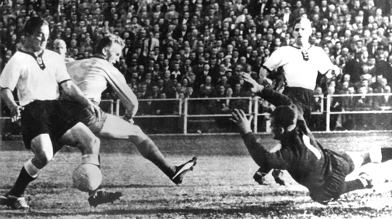1958 in und gegen Schweden verlor das DFB-Team noch mit 1:3 © imago/United Archives International