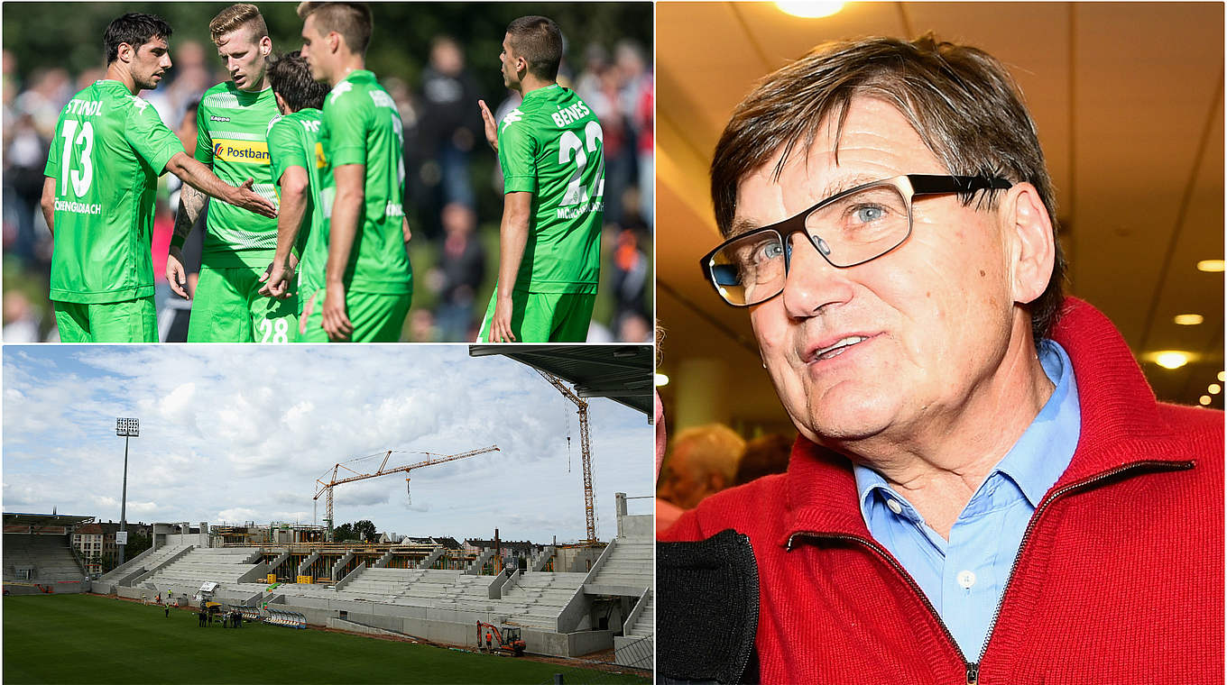 Prominenter Besuch: Hans Meyer (r.) ist beim Eröffnungsspiel im Chemnitzer Stadion © Getty/DFB