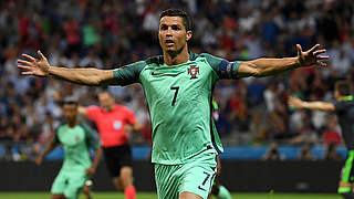 EM-Rekordserien ausgebaut: Portugals Superstar Cristiano Ronaldo  © 2016 Getty Images