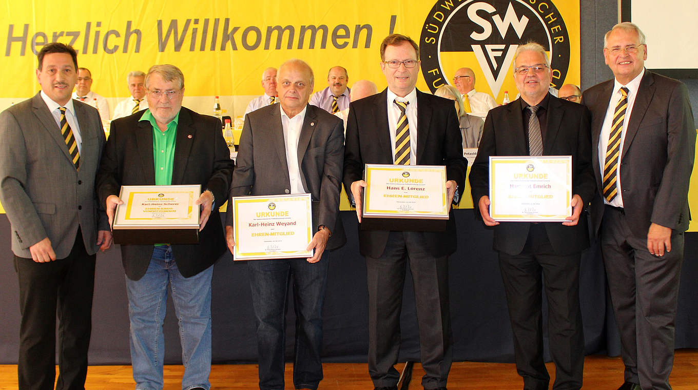 Langjährige SWFV-Funktionäre wurden zu Ehrenmitgliedern ernannt © SWFV