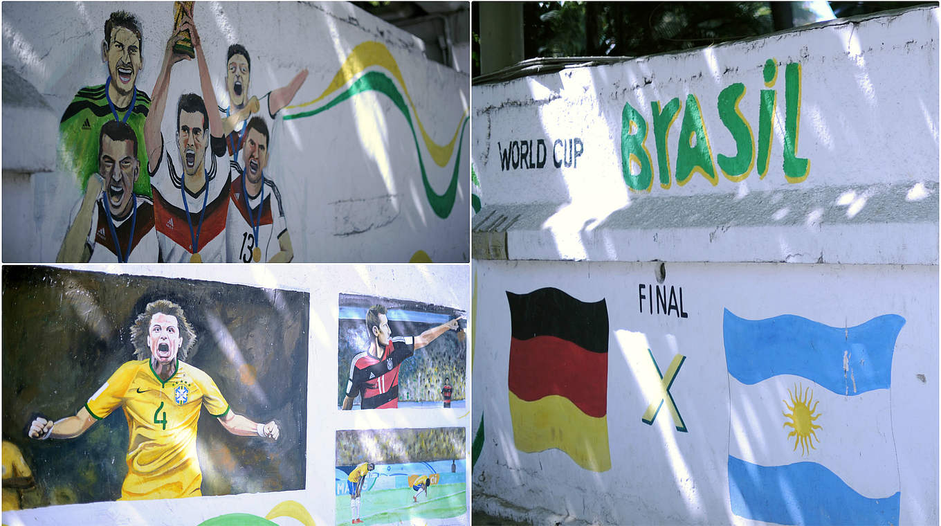 Emotionale Momente der WM 2014 vereweigt: Graffitis an der Copacabana © Tobias Käufer/DFB