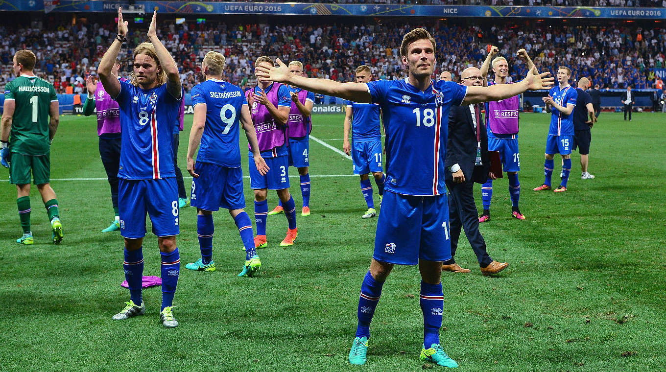 Successful debutants: Iceland went out to france in the quarter-final © 