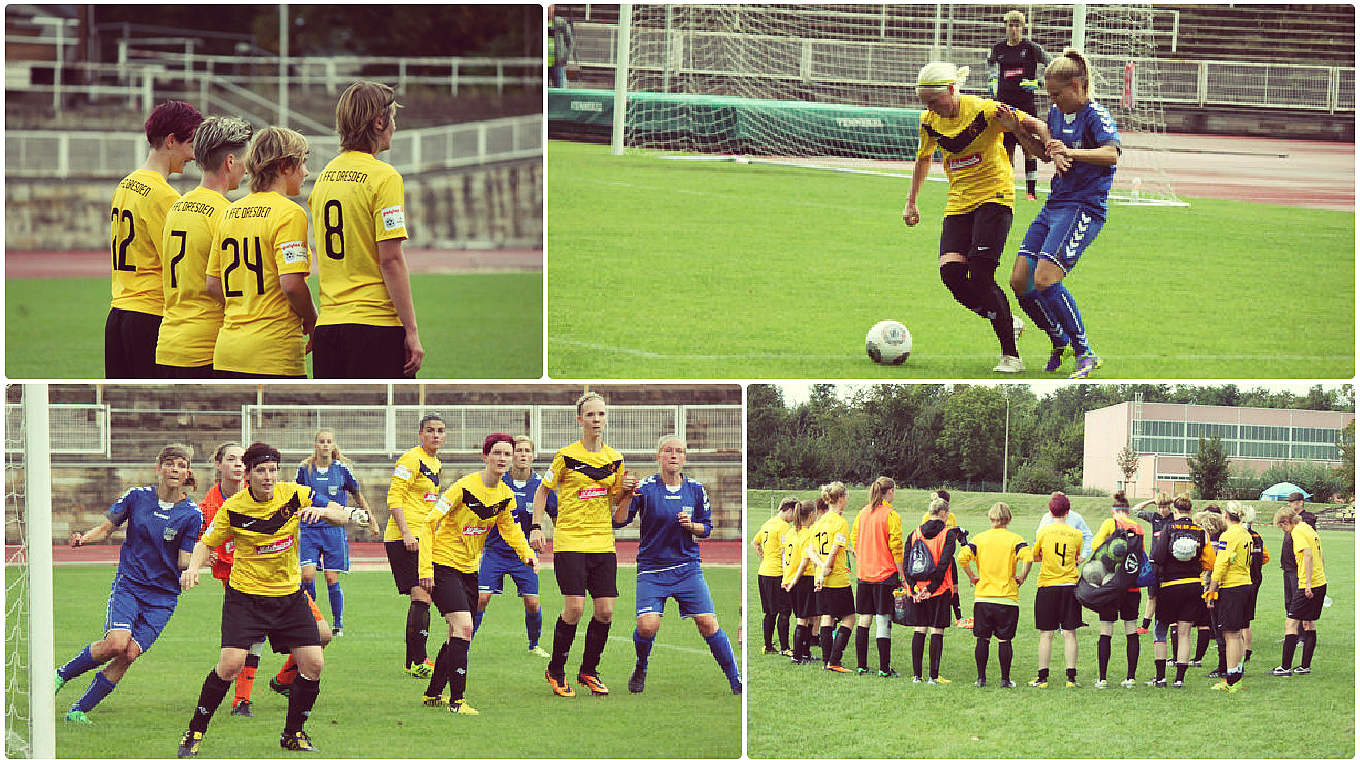 Ausgezeichnet: die Fußballerinnen von Fortuna Dresden © Fotos FFC-LEHMANN; Collage FUSSBALL.DE