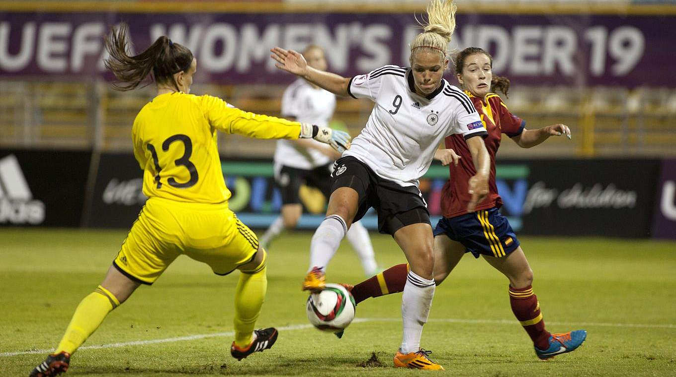A good Omen? Nina Ehegötz was in the U19 side that beat Spain 1-0 last year  © Getty Images