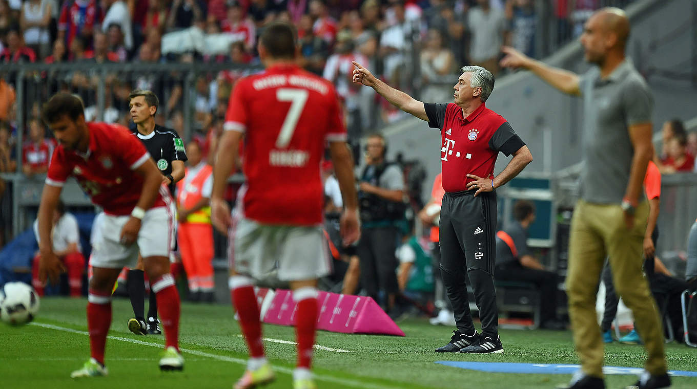 Trainerduell: Ancelotti und Bayern siegen im Test gegen Manchester City mit Guardiola © 2016 Getty Images