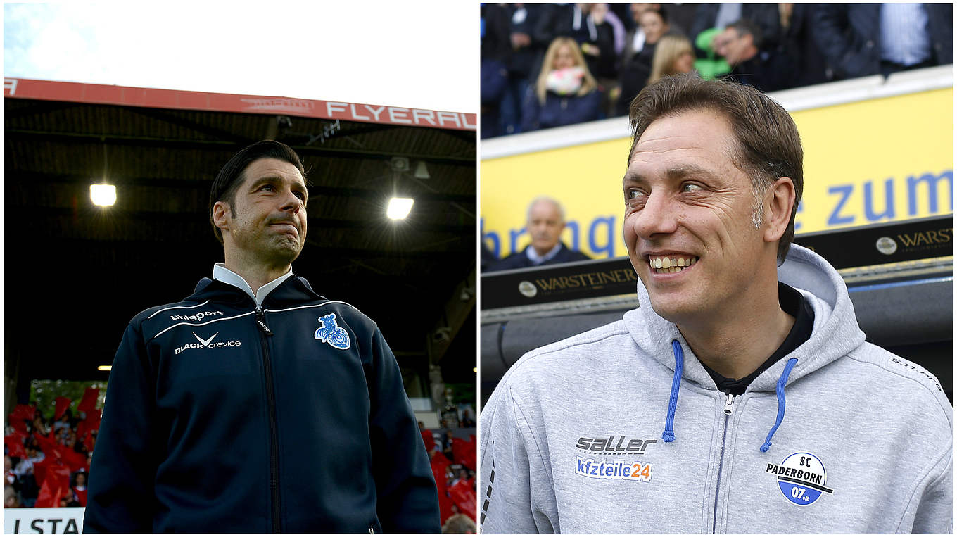 Treffen bei ihrem 3. Liga-Debüt aufeinander: Ilia Gruev (l.) und Rene Müller (r.) © Getty Images / DFB