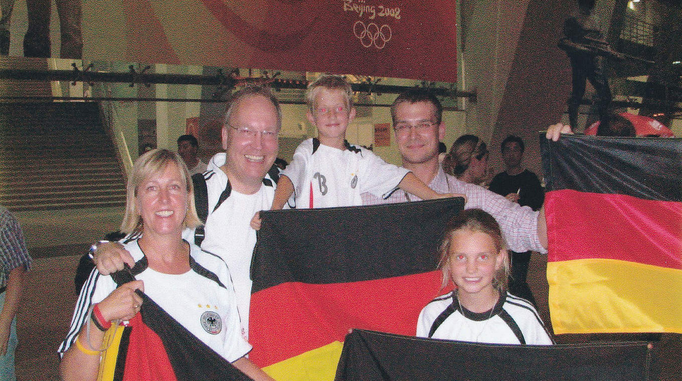 Die Unterstützung auf den Rängen war in China groß: deutsche Fans bei Olympia 2008 © Rainer Hennies