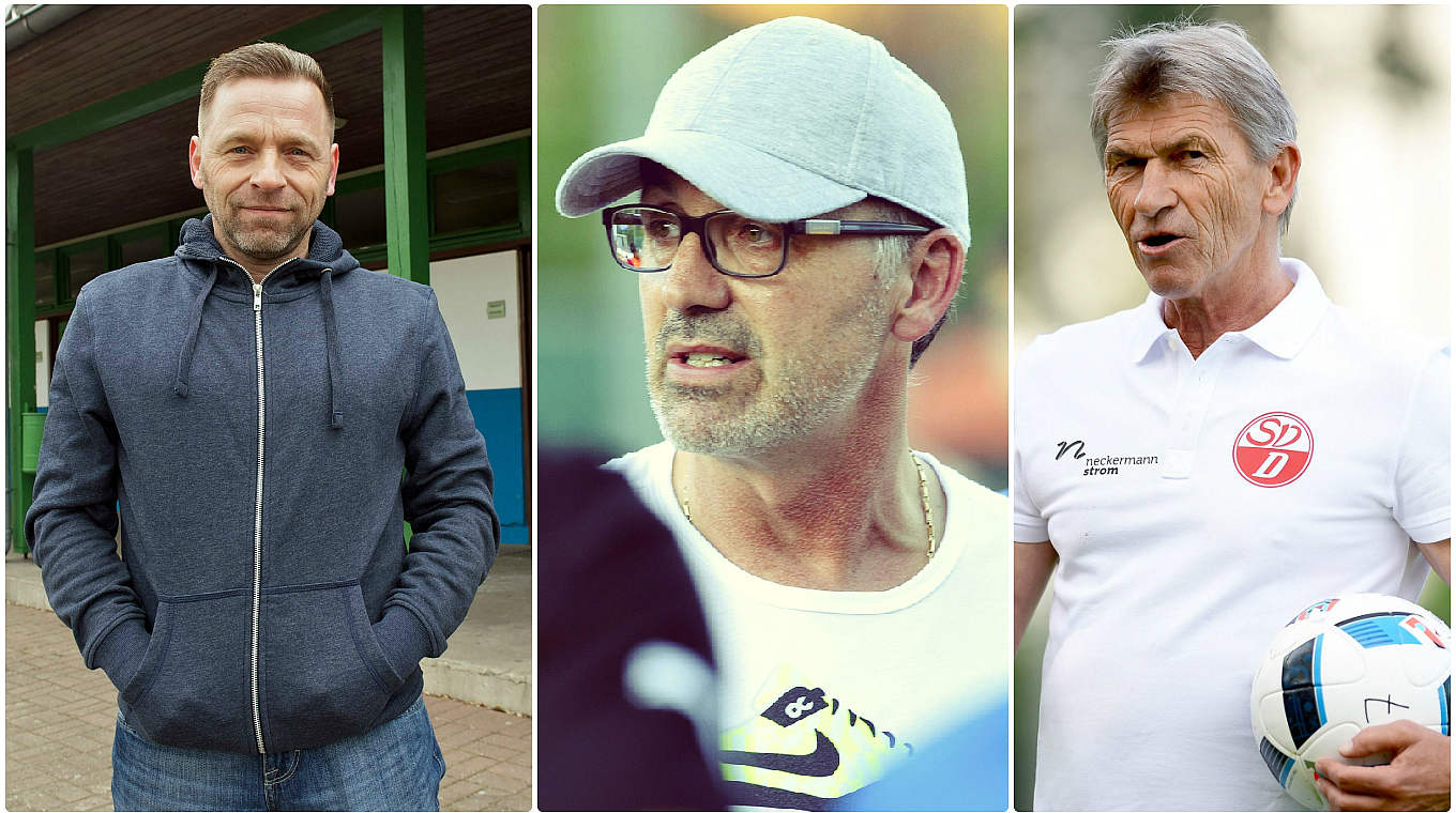 Drei Weltmeister bei den Amateuren: Häßler, Kohler und Augenthaler (v.l.). © Fotos Getty, imago; Collage FUSSBALL.DE