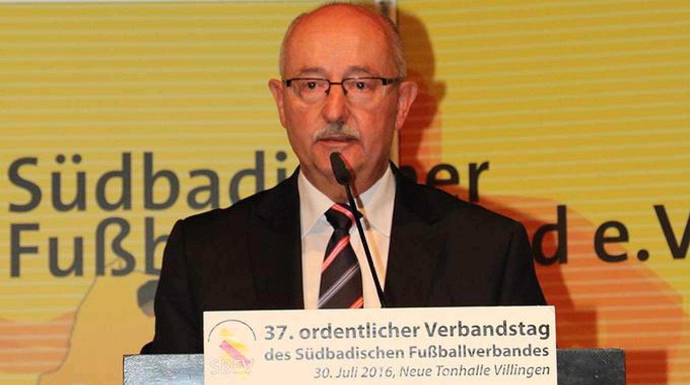 Bleibt Präsident des des Südbadischen Fußballverbandes: Thomas Schmidt. © SBFV