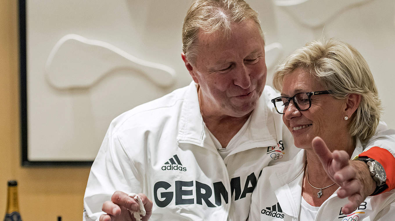 Horst Hruebesch und Silvia Neid: "Wir kennen uns schon lange" © Getty Images