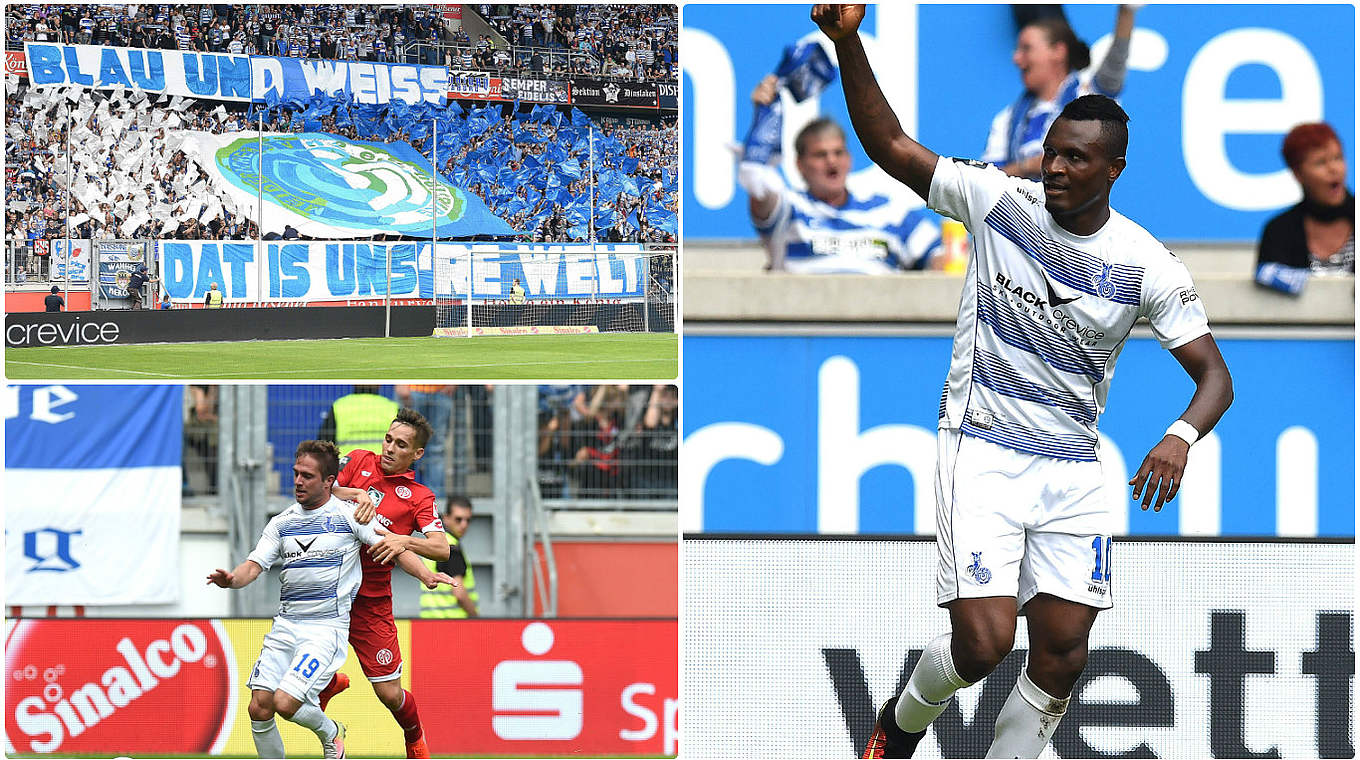 Trifft beim deutlichen 4:0-Sieg doppelt und lässt Duisburg jubeln: Onuegbu (r.) © imago/DFB