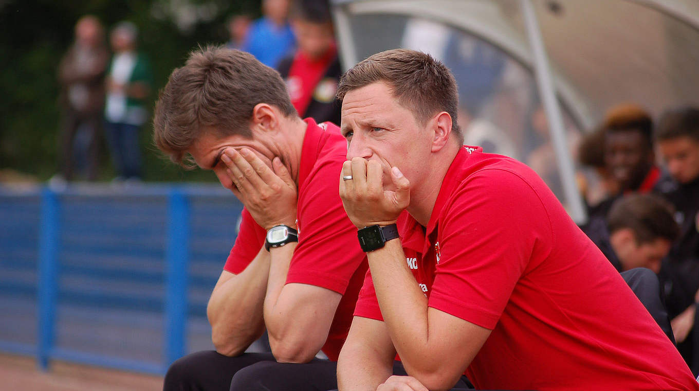 Unzufrieden mit dem Leverkusener Saisonstart: die neuen Trainer Weiser (r.) und Hoepner  © MSPW