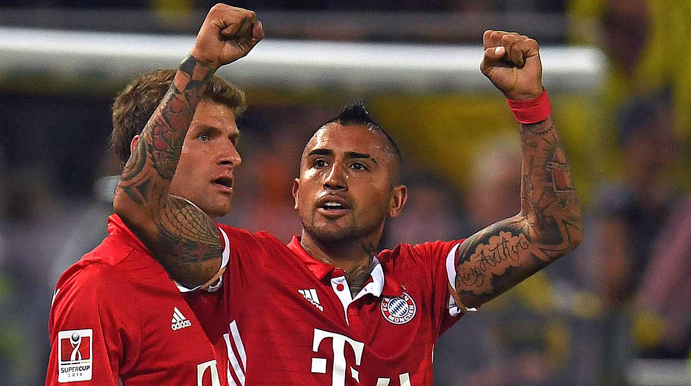 Torschütze zum 1:0: Arturo Vidal schießt die Bayern in Dortmund in Führung © GettyImages