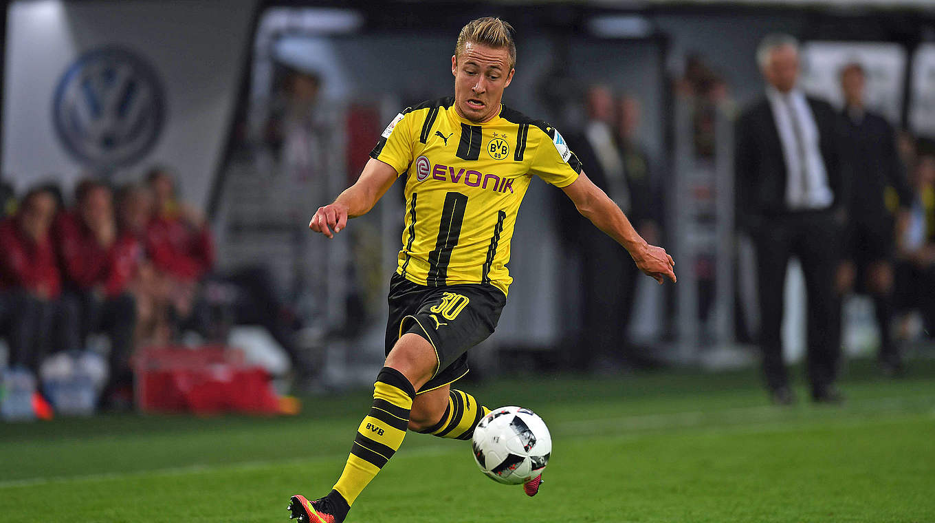 The Supercup was Passlack's fourth competitive game for Borussia Dortmund © PATRIK STOLLARZ/AFP/Getty Images