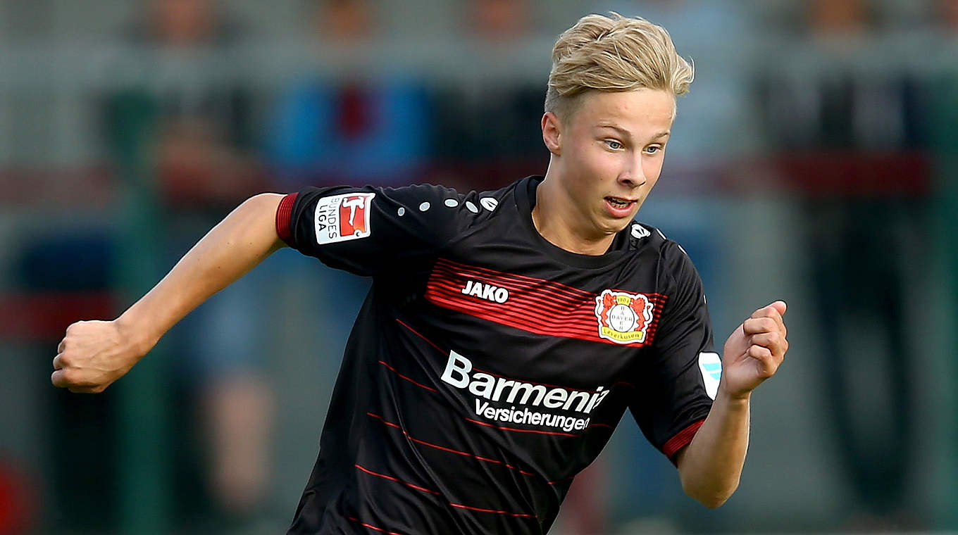 Feiert mit Leverkusen einen Saisonstart nach Maß: U 17-Nationalspieler Sam Schreck © 2016 Getty Images