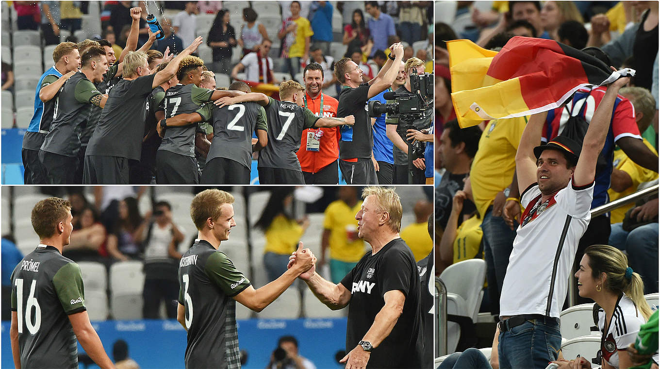 "Das ist eine der tollsten Geschichten": Die deutschen Fußballer sind im Olympia-Finale © GettyImages/DFB