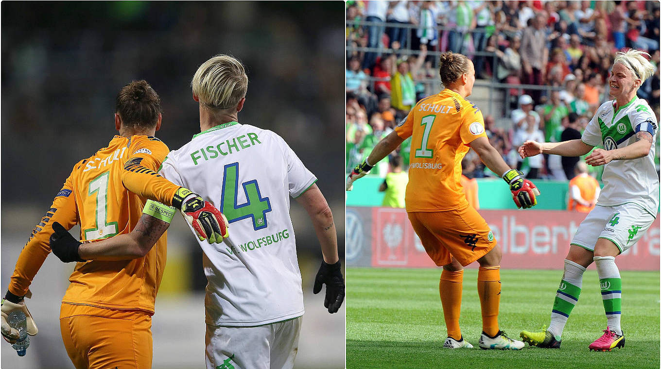 Schult will come up against VFL Wolfsburg teammate Nilla Fischer in the final  © imago/DFB