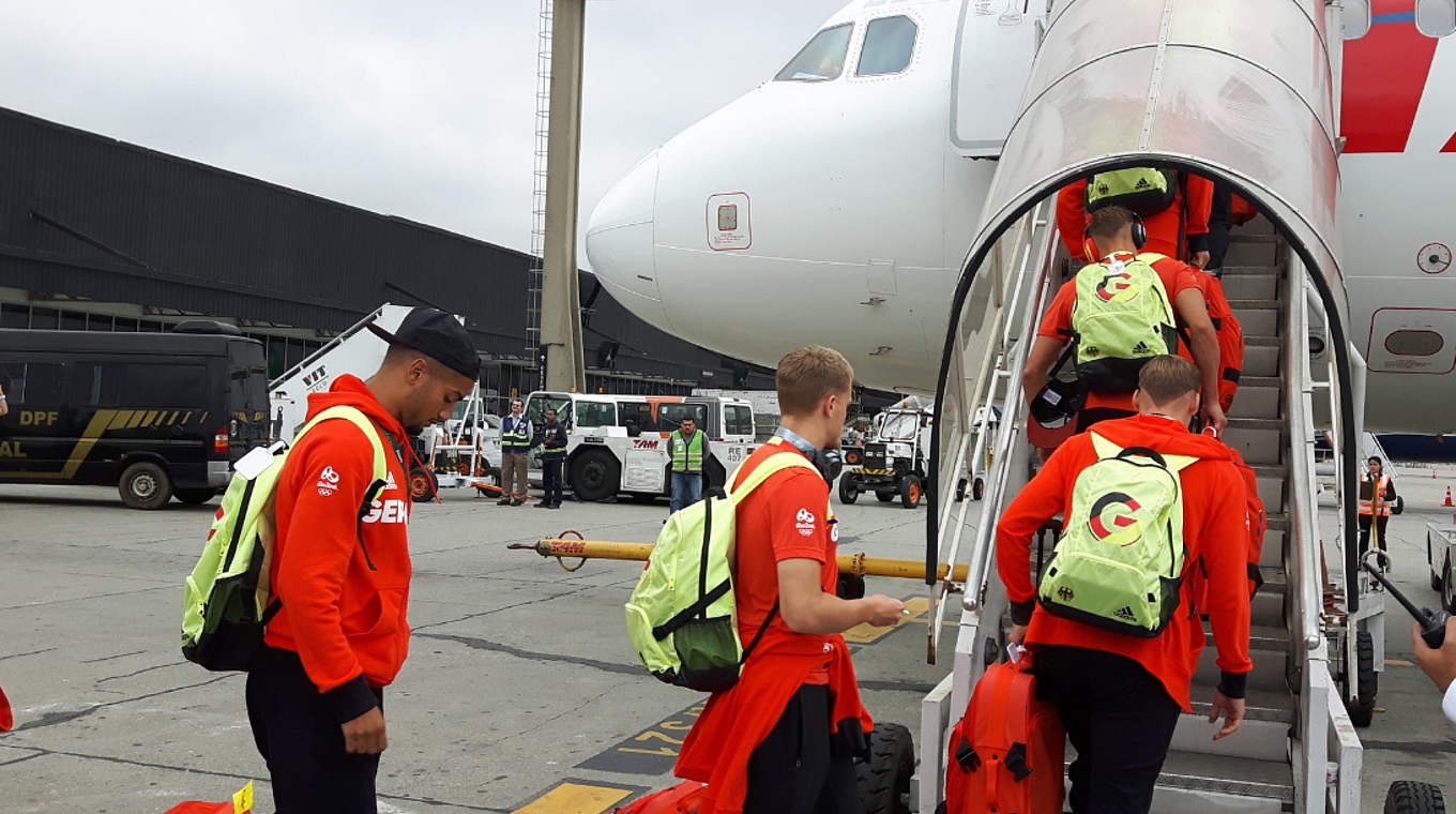 Auf dem Weg zum Finale: die Olympiamannschaft der Männer © DFB