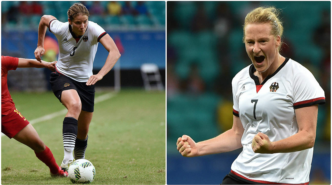 Annike Krahn (l.) und Melanie Behringer (r.) treten aus der Nationalmannschaft zurück © Getty Images