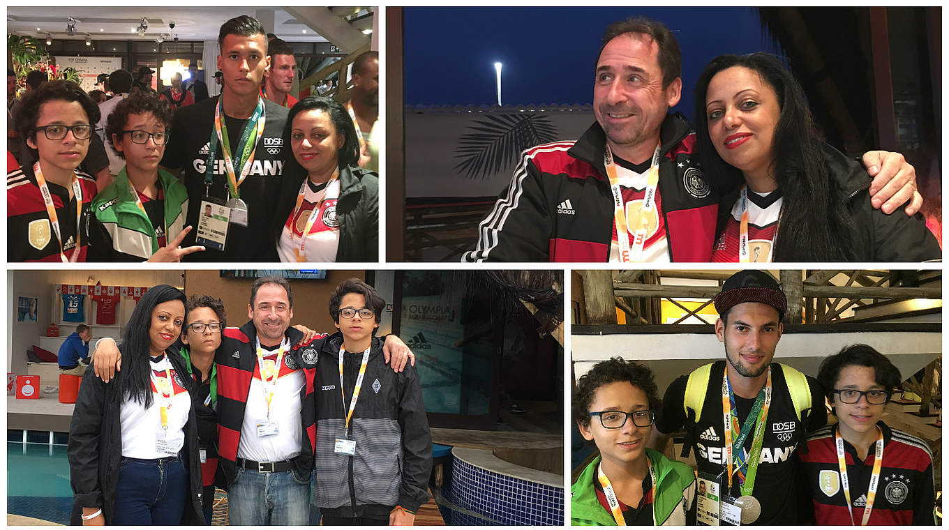 Once-in-a-lifetime opportunity: Weichert celebrates the silver medal with his family.  © Privat