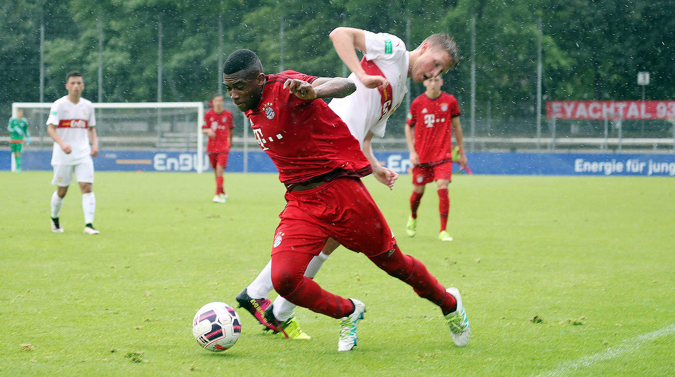 Einmal mehr Torschütze für den FC Bayern: Franck Evina (v.) © imago/Sportfoto Rudel