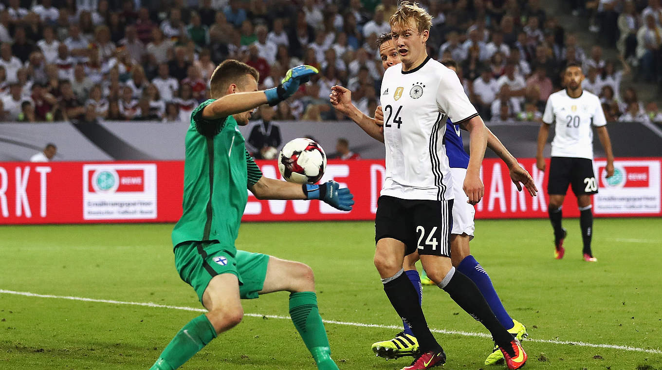 Max Meyer scored his first Germany goal to break the deadlock © 2016 Getty Images