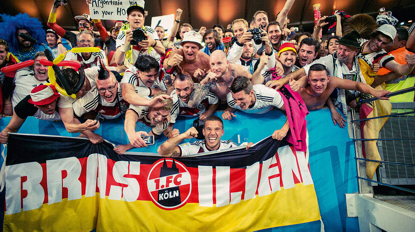 Podolski im Maracana am 13. Juli 2014: "Die Fans haben mir immer am meisten bedeutet" © Paul Ripke