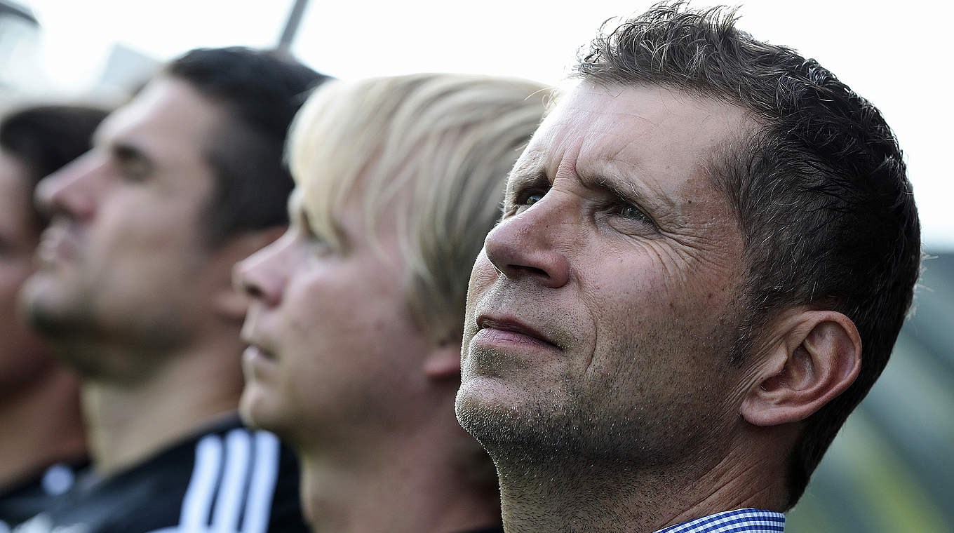 Guido Streichsbier made his debut in the Germany U20s' dugout  © 2016 Getty Images