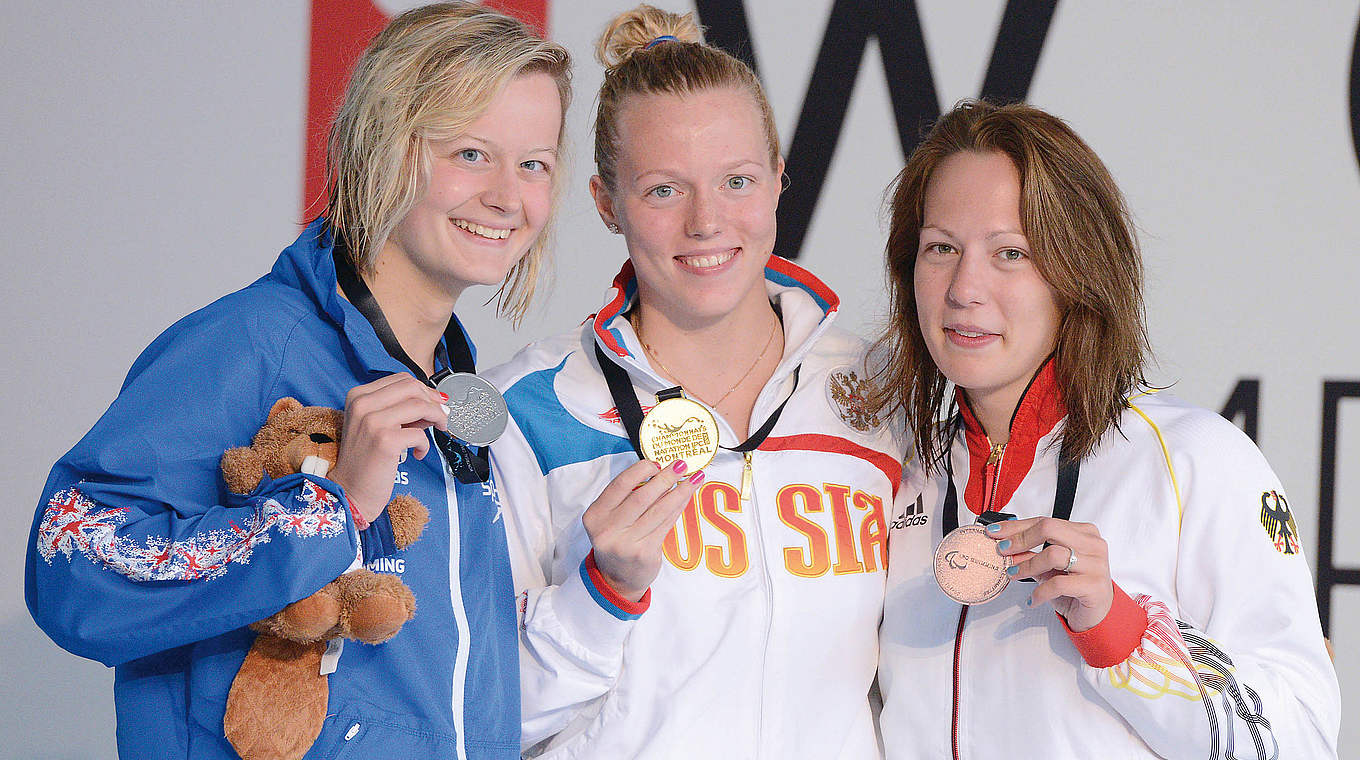 Maike Schnittger (r.) mit Bronze: "Paralympics 2012 in London, das war ein Wahnsinn" © 2013 Getty Images