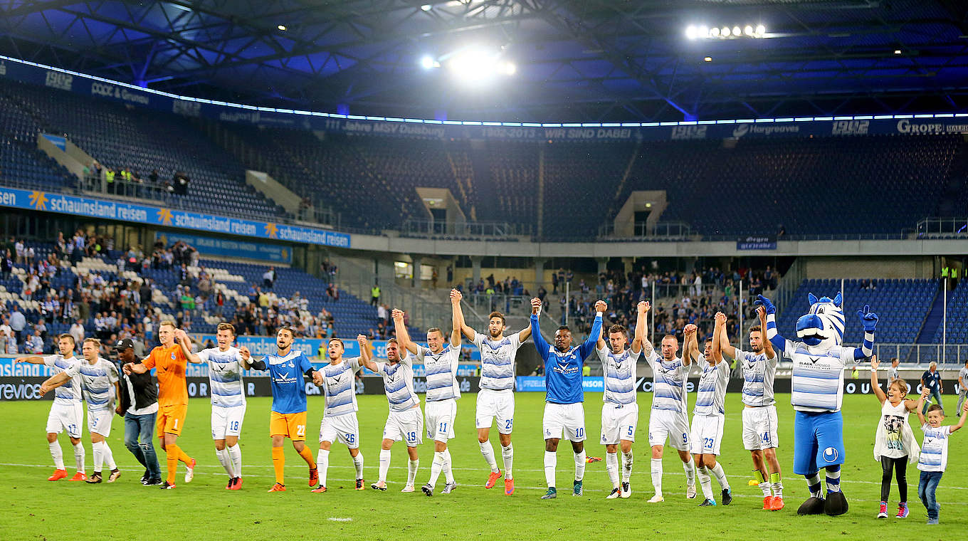 Noch unbesiegt: MSV Duisburg peilt gegen Werder Bremen II den dritten Sieg in Serie an © 2016 Getty Images