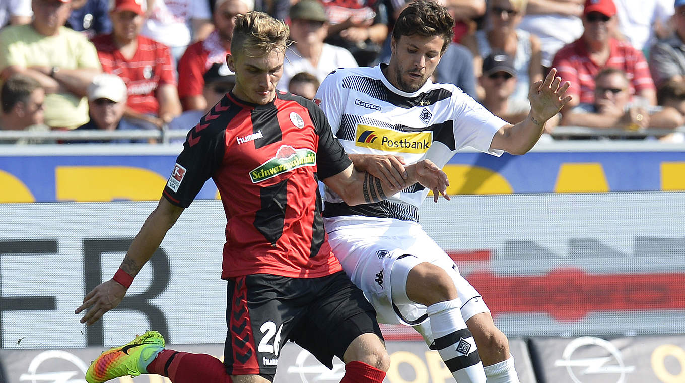 Der Aufsteiger beißt sich durch: Maximilian Philipp (l.) im Duell mit Tobias Strobl (r.) © Getty Images