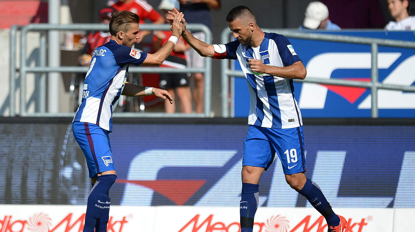 Hertha are at the top with Bayern after collecting six points from two games © 2016 Getty Images