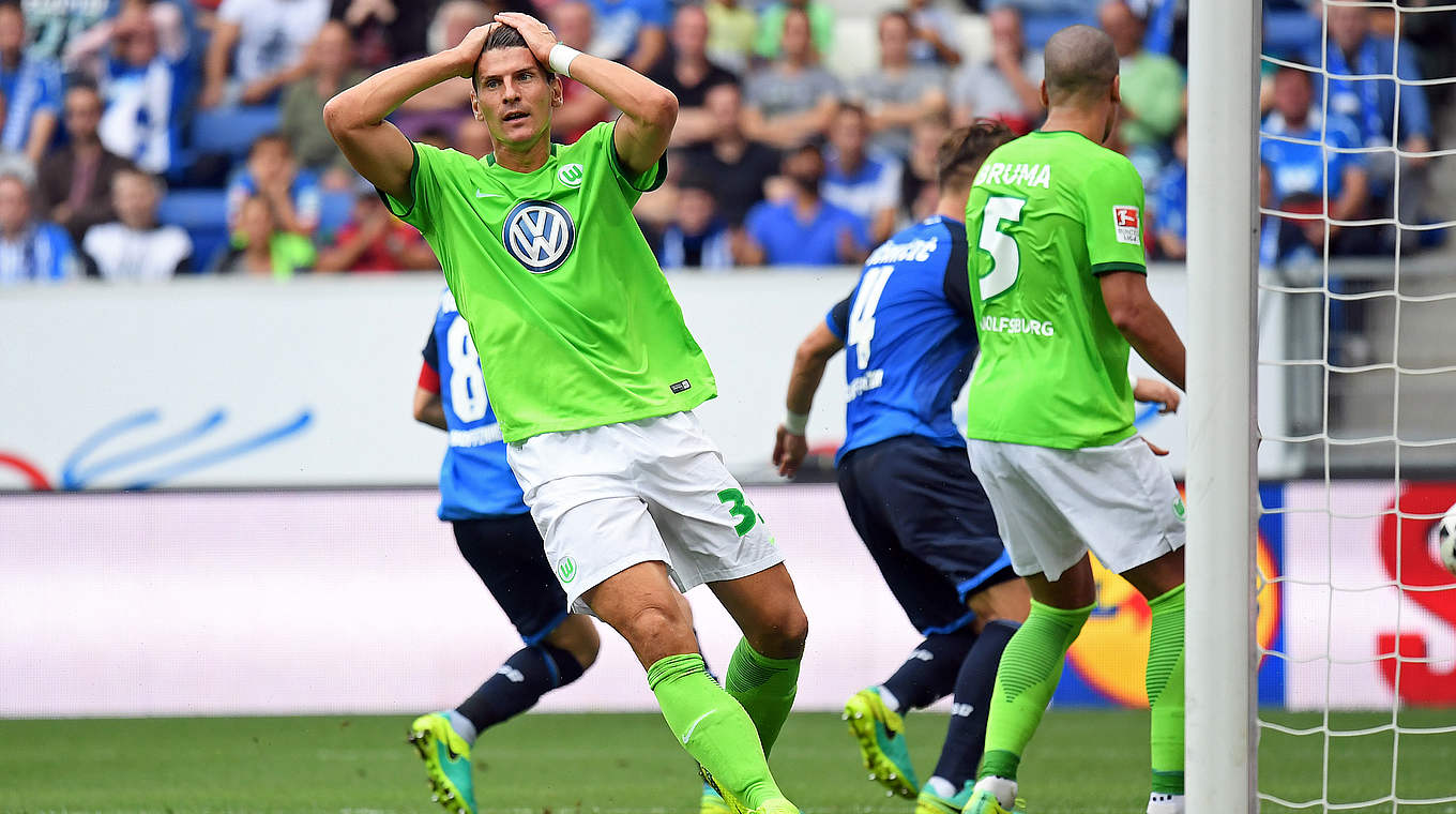 Viele Chancen, keine Tore: Mario Gomez ist mit Wolfsburg in Hoffenheim im Pech © 2016 Getty Images