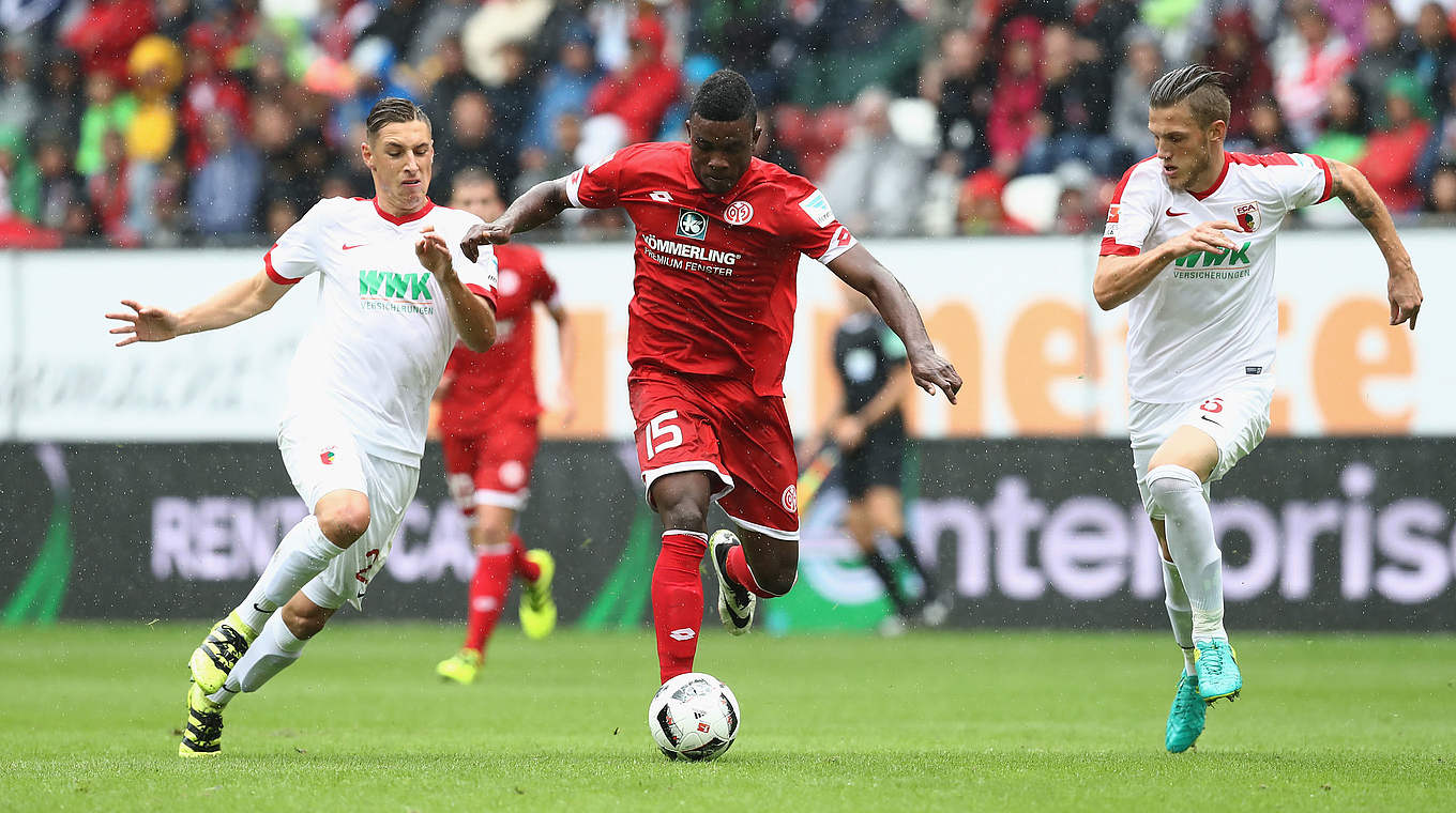 Jhon Cordoba scored the opener for Mainz © 2016 Getty Images