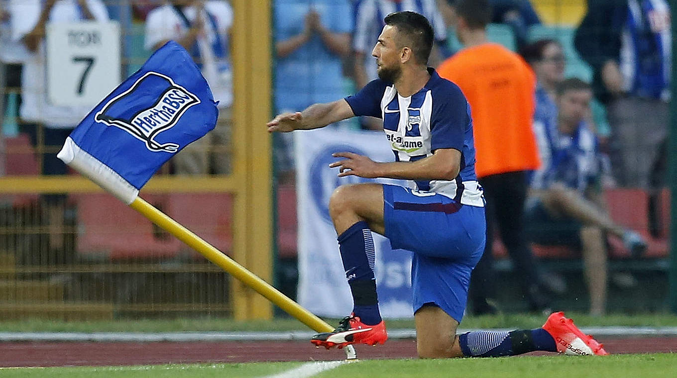 Hat 95 Bundesliga-Tore auf seinem Konto: Vedad Ibisevic, Angreifer von Hertha BSC © 2016 Getty Images